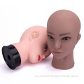Cabeza de maniquí de muñeca femenina masculina de silicona realista suave